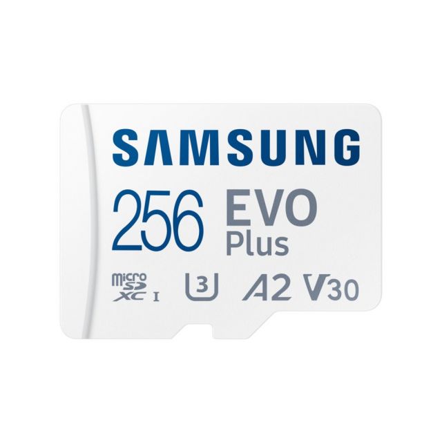 Samsung EVO Plus | MicroSDXC | 256 GB | Klasse 10 | UHS-I U3 | Zuverlässiger Speicher