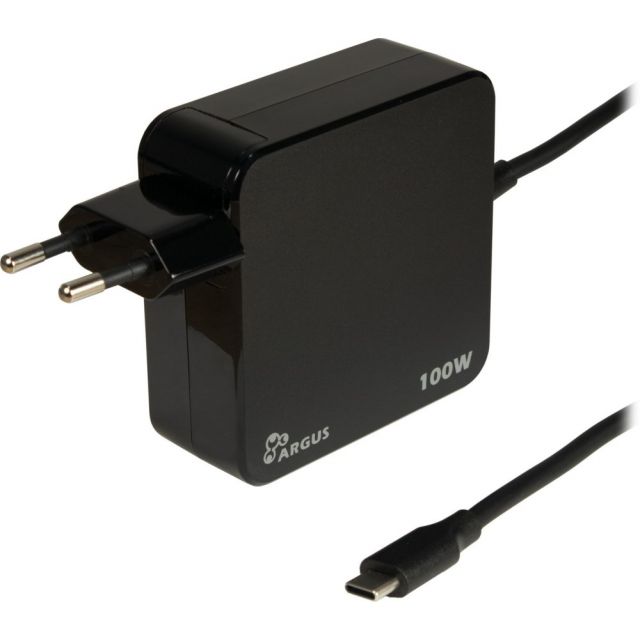 Inter-Tech PD-2100 | USB-C Ladegerät 100W | Schwarz | Mit Integriertem Kabel