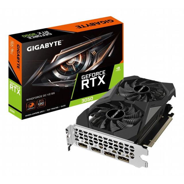 Gigabyte GeForce RTX 3050 WINDFORCE OC V2 | 6GB GDDR6 VRAM | Grafikkarte | GPU | Nvidia