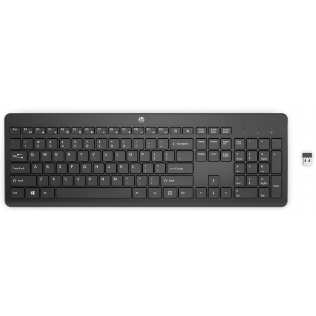 HP 230 | Kabellose Tastatur | QWERTY | USB-A | Schwarz