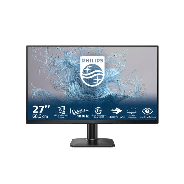 Philips 27E2N1100L/00 | 27" Full HD VA-Monitor | 100 Hz | 1 ms | HDMI & VGA | Adaptive Sync | LowBlue-Modus | Flimmerfrei | Schwarz
