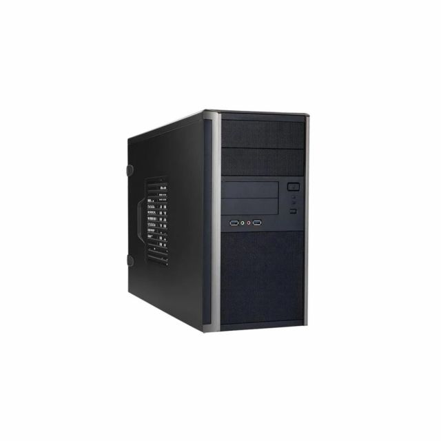 InWin EM035 | M-ATX Gehäuse | Inklusive 350W Netzteil | Echte Wattleistung | Schwarz