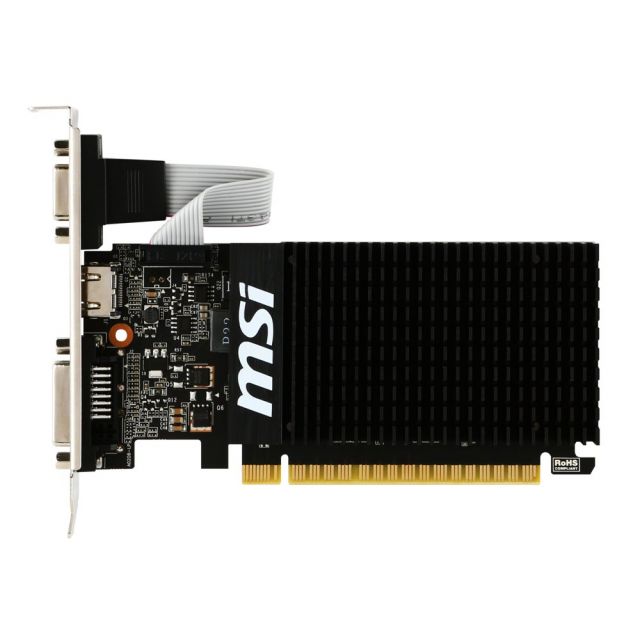 MSI GeForce GT 710 2GD3H | 2GB GDDR3 VRAM | Low Profile | Grafikkarte | Nvidia GPU