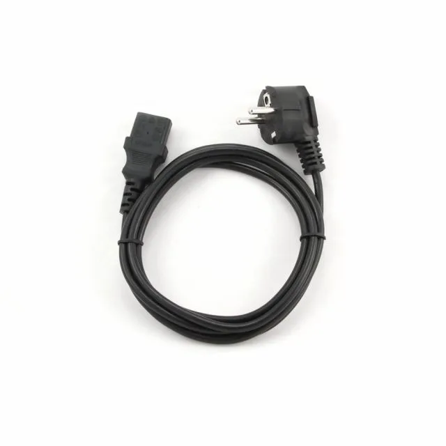 Gembird PC-186 | 1,8 m Stromkabel | CEE 7/4 Stecker auf C14 | Schwarz | VDE-geprüft