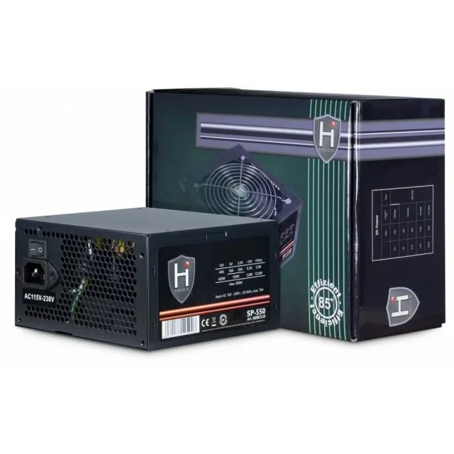 Inter-Tech HiPower SP-550 | 550 Watt ATX-Netzteil | Nicht modular | Stromversorgung