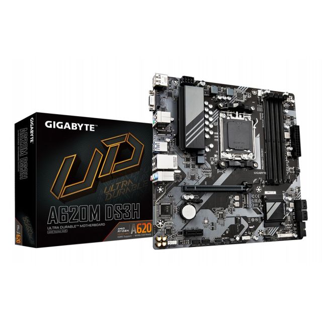 Gigabyte A620M DS3H | Sockel AM5 | AMD A620 | 2xDDR5 | Micro ATX | Mainboard
