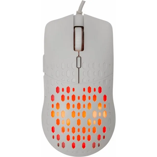 Baracuda OCTOPUS RGB | Kabelgebundene Gaming-Maus | Rechtshändig | USB-A | 3600 DPI | Weiß