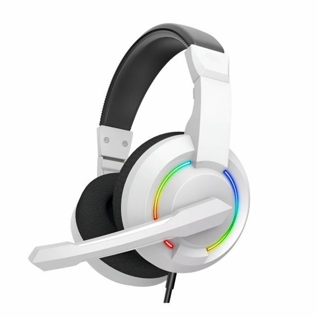Baracuda HYDRA RGB Rainbow | Gaming-Headset 3,5 mm & USB | Weiß