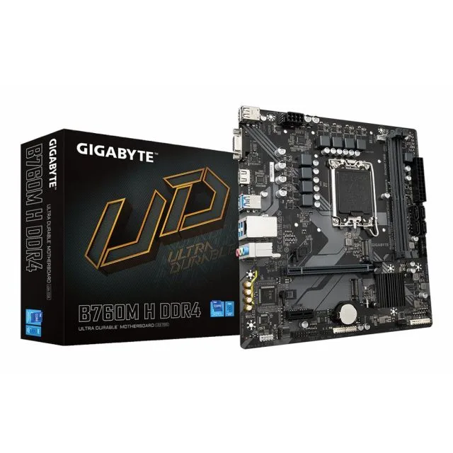 Gigabyte B760M H DDR4 | Sockel LGA 1700 | Intel B760 | 4xDDR4 | Micro ATX | Mainboard