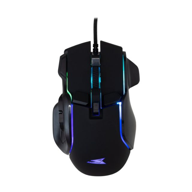 Baracuda PIRANHA RGB | Kabelgebundene Gaming Maus | USB-A | 7200 DPI | Schwarz