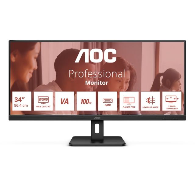 AOC U34E2M 34" | UWQHD 3440x1440 | VA | 100Hz | 4ms | Ultraweitwinkel-Monitor