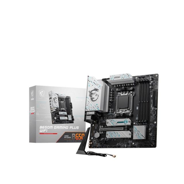 MSI B650M GAMING PLUS WIFI | Sockel AM5 | AMD B650 | 4xDDR5 | Micro-ATX | Mainboard