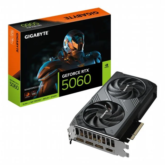 GIGABYTE GeForce RTX 5060 WINDFORCE OC | 8GB GDDR7 | DLSS 4 | Grafikkarte | Nvidia GPU