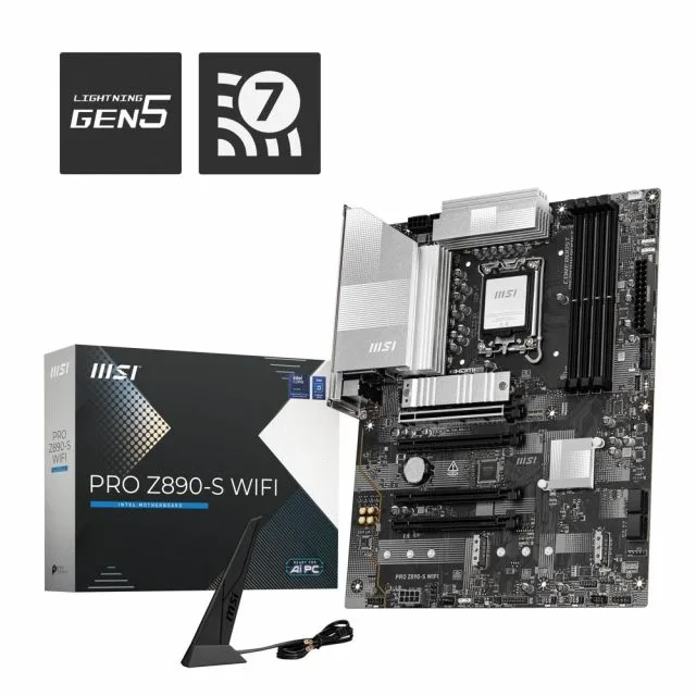 MSI PRO Z890-S WIFI | Sockel LGA 1851 | Intel Z890 | 4xDDR5 | ATX | Mainboard