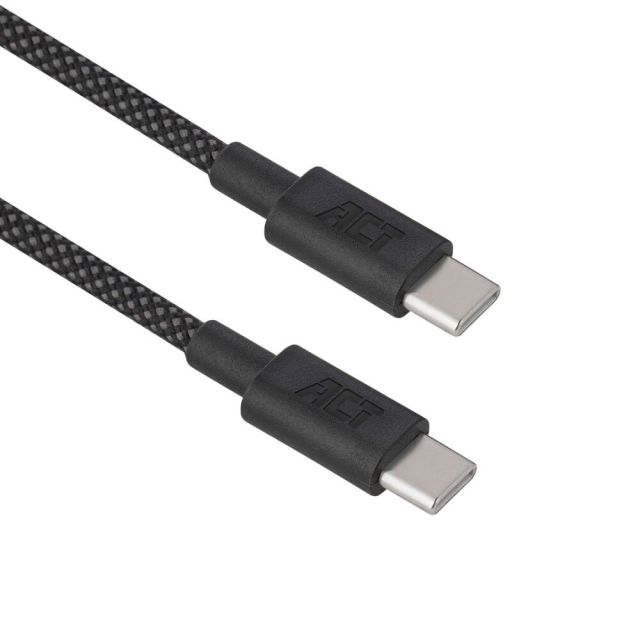 ACT AC3086 | USB 2.0-Kabel | USB-C auf USB-C | 240 W | 480 Mbit/s | Schwarz | 1 Meter