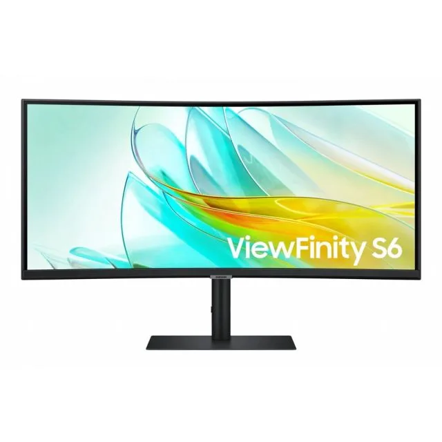 Samsung Viewfinity S6 S65UC | 34" UltraWide Curved Monitor | 100 Hz | USB-C Dock | Ethernet | 90 W Stromversorgung | KVM-Switch