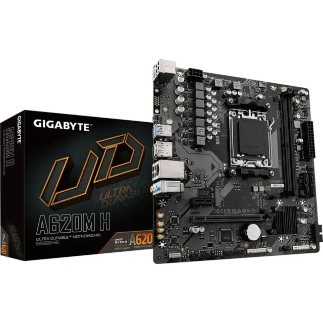 GIGABYTE A620M H | Sockel AM5 | AMD A620 | 2xDDR5 | Micro-ATX | Mainboard