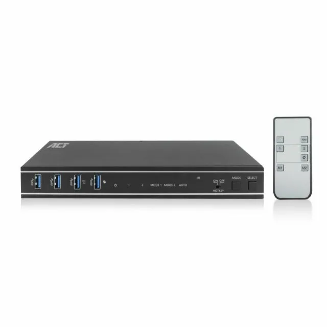 ACT AC7914 Tastatur/Video/Maus (KVM)-Switch Schwarz