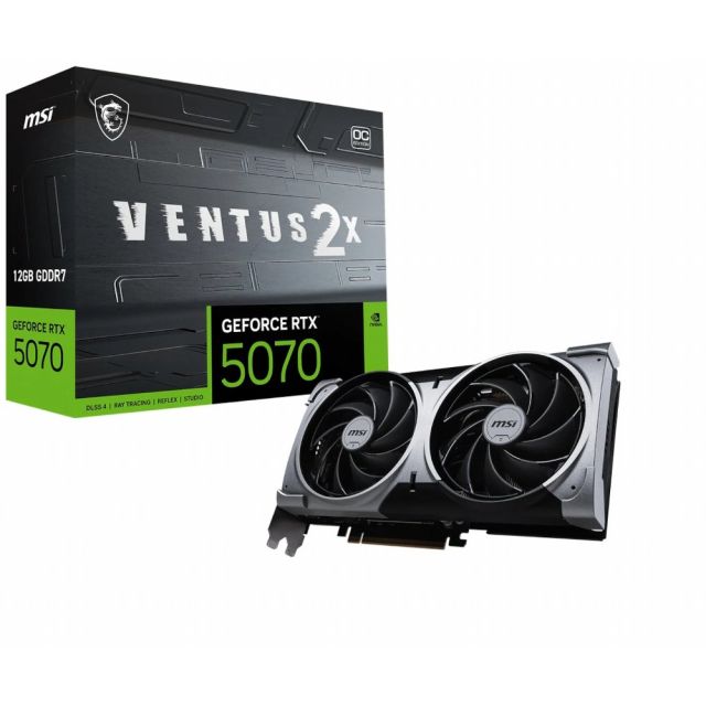 MSI GeForce RTX 5070 VENTUS 2X OC | 12GB GDDR7 | DLSS 4 | Grafikkarte | Nvidia GPU