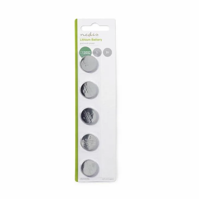 Nedis BALCR20325BL | CR2032 Lithium-Knopfzelle | 3 V | 5er-Pack