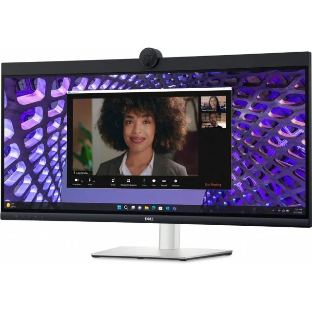 Dell P3424WEB | 34,1" WQHD IPS Curved Monitor (3440 x 1440) | USB-C | Webcam | Schwarz