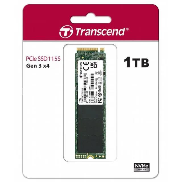Transcend 115S | 1TB NVMe SSD | M.2 | 3.200MB/s Lesen