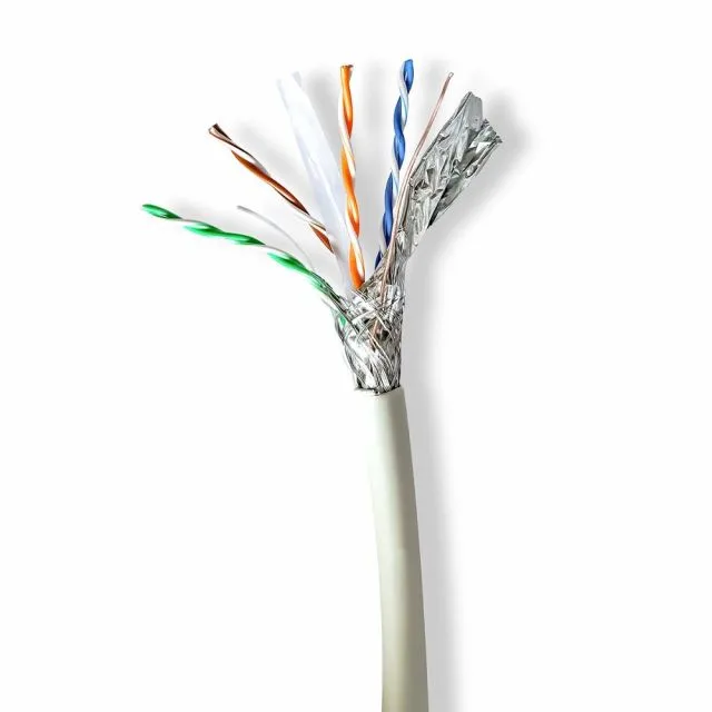Nedis Netzwerkkabel | Kat. 6a | S/FTP (S-STP) | 100 m | Grau | CCBG8538GY100S