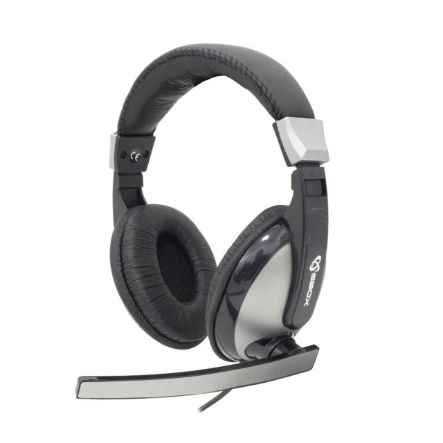 SBOX HS-302 | On-Ear-Gaming-Headset mit 3,5-mm-Anschluss | Schwarz/Grau