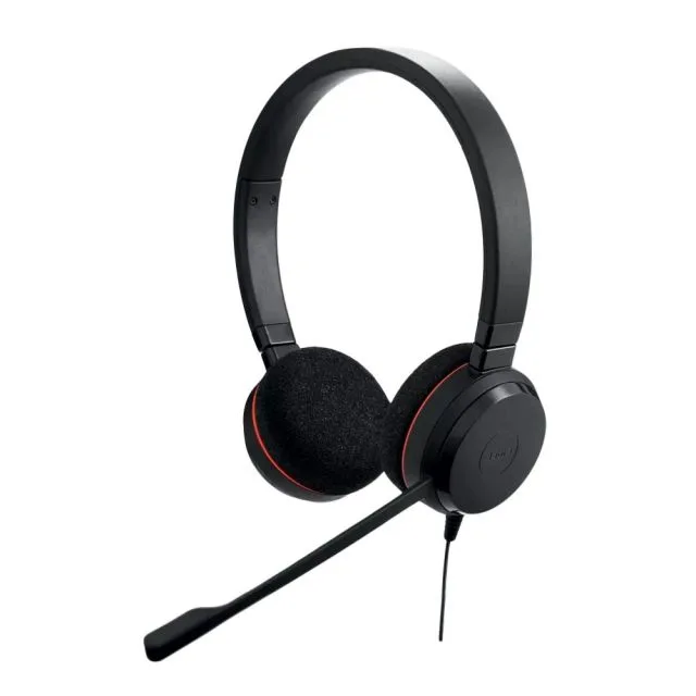 Jabra Evolve 20 MS Duo | Kabelgebundenes On-Ear Stereo-Headset | Microsoft Teams zertifiziert | Schwarz