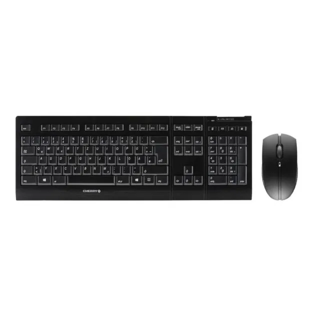 Cherry B.Unlimited 3.0 | Kabellose Maus- und Tastaturkombination | QWERTZ-Tastatur | Schwarz