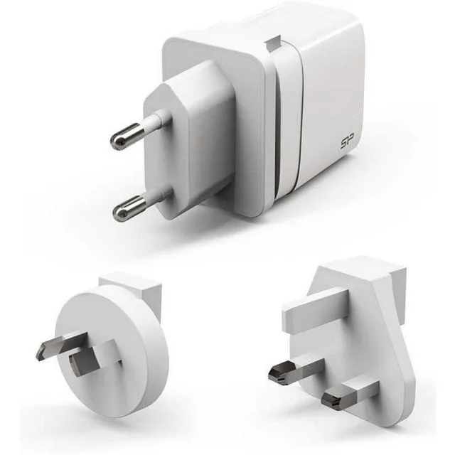 Silicon Power QM16 Ladegerät | USB-C + USB-A | 20 Watt PD + QC 3.0 | Weiß