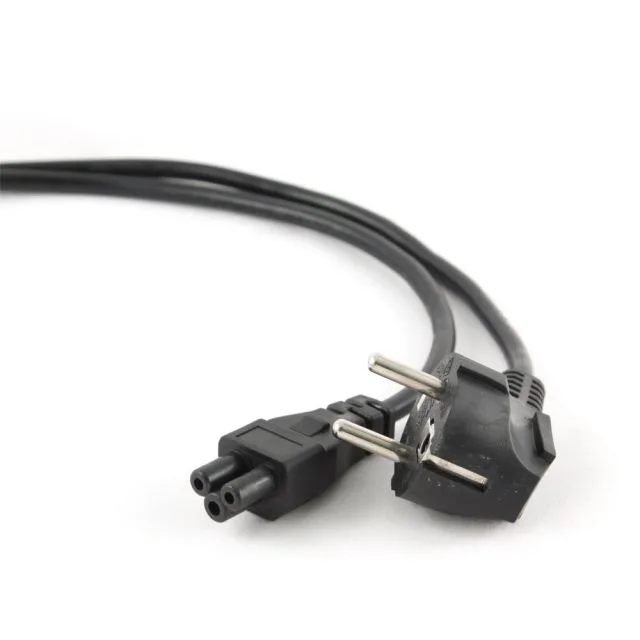 Gembird PC-186-ML12 | 3 m Stromkabel | Schuko (CEE 7/7) auf C5 (Mickey Mouse) | Schwarz | VDE-geprüft | 10A/250V