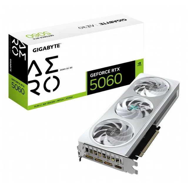 GIGABYTE GeForce RTX 5060 AERO OC | 8GB GDDR7 | DLSS 4 | Grafikkarte | Nvidia GPU
