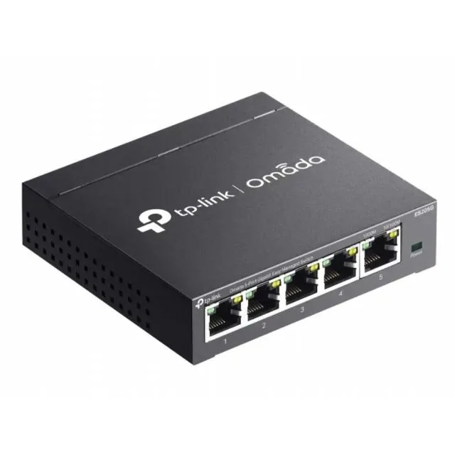 TP-Link Omada ES205G | 5-Port Gigabit Managed Switch | Cloud-Verwaltung über Omada App