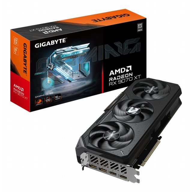 Gigabyte Radeon RX 9070 XT GAMING OC | 16GB GDDR6 VRAM | Grafikkarte | GPU | AMD