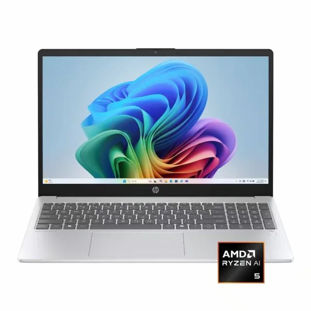HP OmniBook 3 NGAI | 15,6 Zoll Full HD IPS-Touchscreen | AMD Ryzen AI 5 330 | 16 GB DDR5 | 512 GB SSD | Windows 11 Home | Silber
