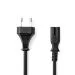 Nedis CEGL11040BK20 | Netzkabel | 2 m | Netzstecker Typ C auf IEC C7 | Schwarz