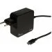 Inter-Tech Argus PD-2065 | Universelles USB-C Ladegerät 65W | Schwarz | Mit Integriertem Kabel