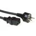 ACT Stromkabel Netzstecker CEE 7/7 Stecker (gerade) - C19 schwarz 1 m
