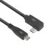 ACT AC7405 | USB 3.0-Kabel | USB-C (gerade) auf USB-C (abgewinkelt) | 60 W | 10 Gbit/s | 0,5 m | Schwarz