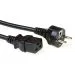 ACT AK5411 | 1,5 m Stromkabel | CEE 7/7 Stecker (gerade) auf C19 | Schwarz