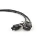 Gembird PC-186-ML12 | 3 m Stromkabel | Schuko (CEE 7/7) auf C5 (Mickey Mouse) | Schwarz | VDE-geprüft | 10A/250V