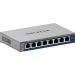 NETGEAR GS108Ev4 | 8-Port Gigabit-Switch | Smart Managed Plus (L2/L3) | Schwarz/Grau