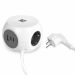 ACT Cube Steckdosenleiste | 3 Steckdosen | USB-A & USB-C | 30 W | 1,5 m | Weiß