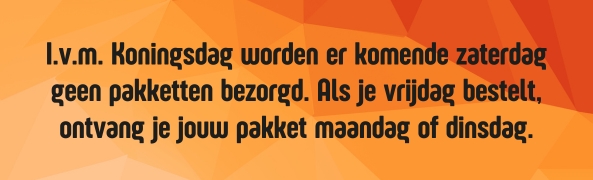 Zaterdag geen pakket bezorging i.v.m. Koningsdag